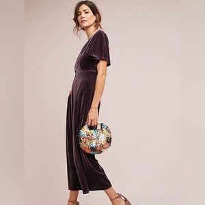 Anthropologie - Greylin velvet jumpsuit